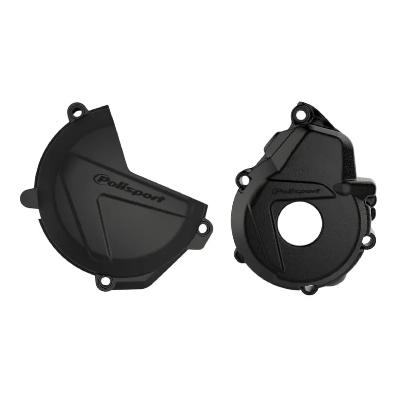 Polisport Black Clutch & Ignition Cover Guard For Husqvarna Fe250/Fe350 (2018) 1