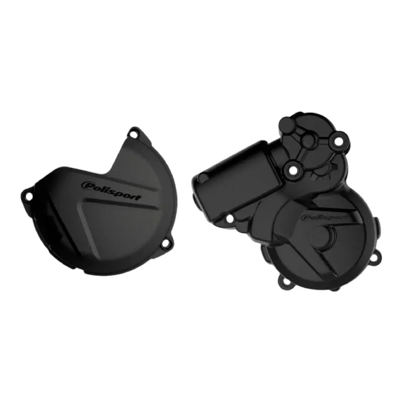 Polisport Black Clutch & Ignition Cover Protector For Ktm Exc/Xc-W 250–300 (2013–2016) 1