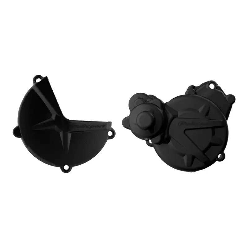 Polisport Black Clutch & Ignition Cover Protector Kit For Gasgas Ec/Xc250–300 (2017–2020) 1