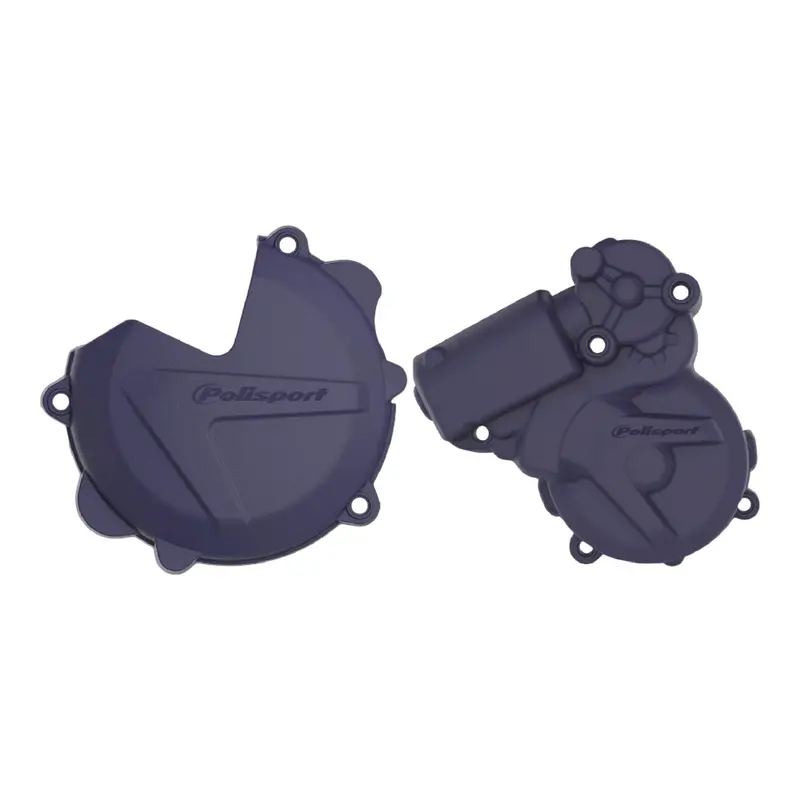 Polisport Blue Clutch & Ignition Cover Protector Kit For Husqvarna Te250/Te300 (2017–2020) 1