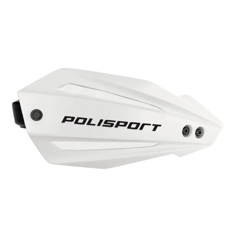 Polisport Bullit Universal Motocross Handguard – Lightweight Full-Coverage Aluminum Guard – White 1