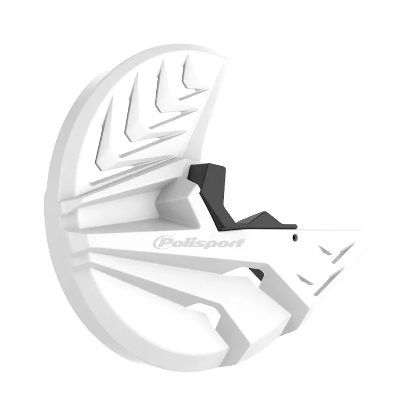 Polisport Front Disc Cover – White High-Impact Brake Protector Compatible With Stock Forks And 295Mm Rotors 1