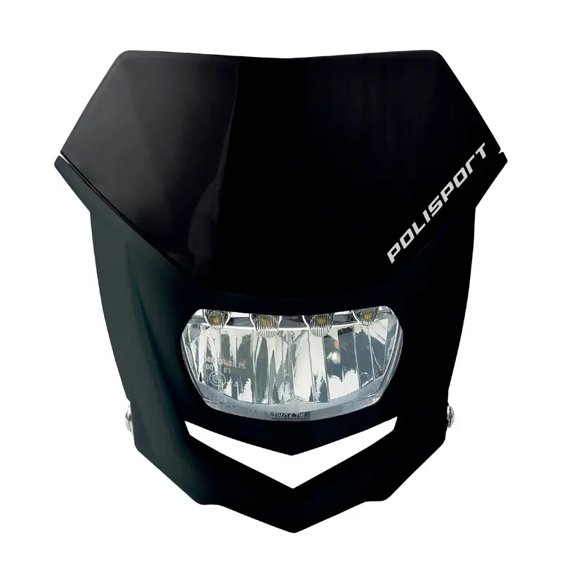 Polisport Halo Led Motorcycle Headlight – Dot/Ece/Sae Certified, Universal Mount, Black 1