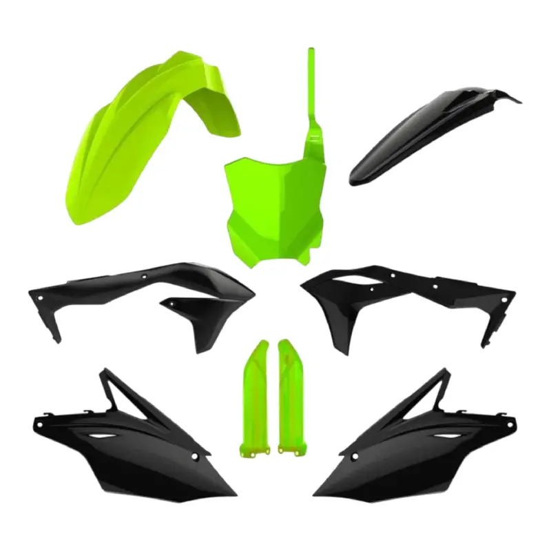 Polisport Kawasaki Kxf450 Replica Plastic Kit (2017–2018) – Flo Yellow & Black Mx Bodywork 1