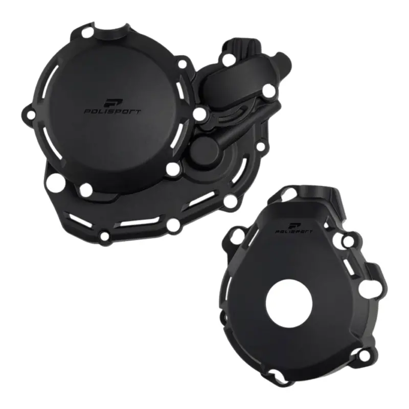 Polisport Ktm Exc-F 450/500 & Xcf-W 450 Engine Cover Protection Kit – Clutch, Ignition & Water Pump Guards (2024, Black) 1