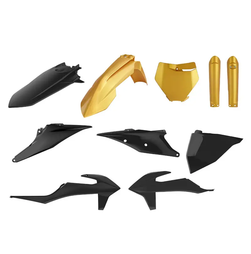 Polisport Ktm Sx/Sx-F/Xc/Xc-F Restyling Plastic Kit (2019–2022) – Black & Gold Mx Bodywork 1