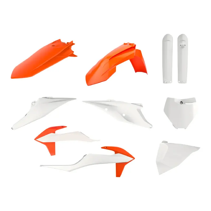 Polisport Ktm Xc/Xc-F-W Replica Plastic Kit (2019–2022) – White & Orange Mx Bodywork 1