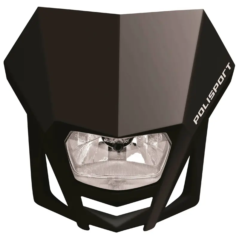 Polisport Lmx Halogen Headlight – Universal Off-Road & Street Front Light With Bright Halogen Bulb (Black) 1