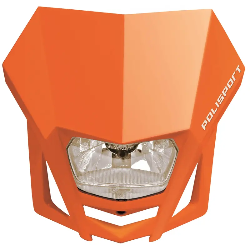 Polisport Lmx Halogen Headlight – Universal Off-Road & Street Front Light With Bright Halogen Bulb (Orange) 1