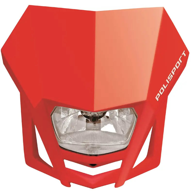 Polisport Lmx Halogen Headlight – Universal Off-Road & Street Front Light With Bright Halogen Bulb (Red) 1