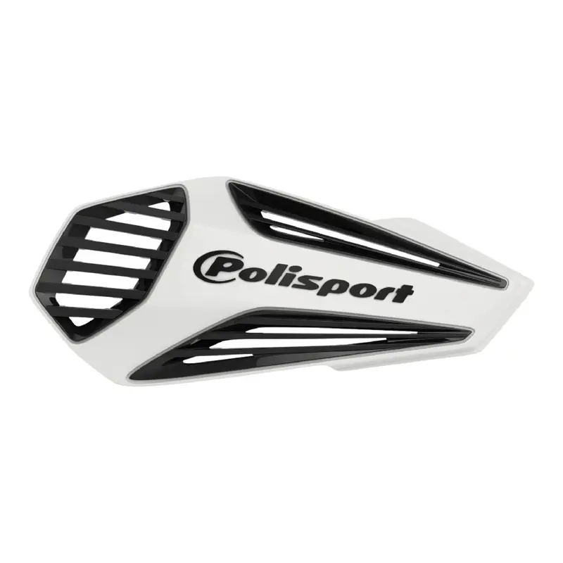 Polisport Mx Air Universal Handguard – Aerodynamic Aluminum Guard With Enhanced Cooling – White/Black 1