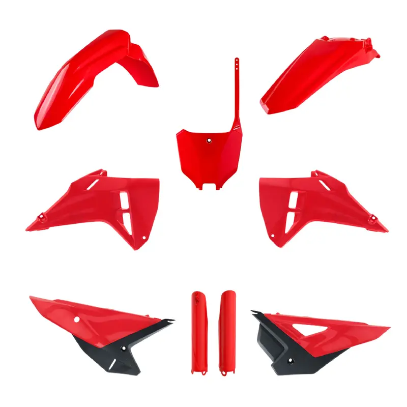 Polisport Mx Replica Plastic Kit For 2025 Honda Crf250R – Red/Black Color Scheme, Oem-Quality Construction 1