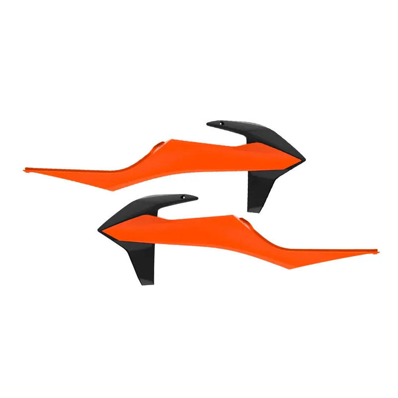 Polisport Orange/Black Radiator Scoops For Ktm Xc125 (2021–2022), Sx/Sx-F/Xc/Xc-F (2019–2022), Exc/Exc-F/Xc-W/Xcf-W (2020–2023) – Oem-Fit Gloss Panels 1