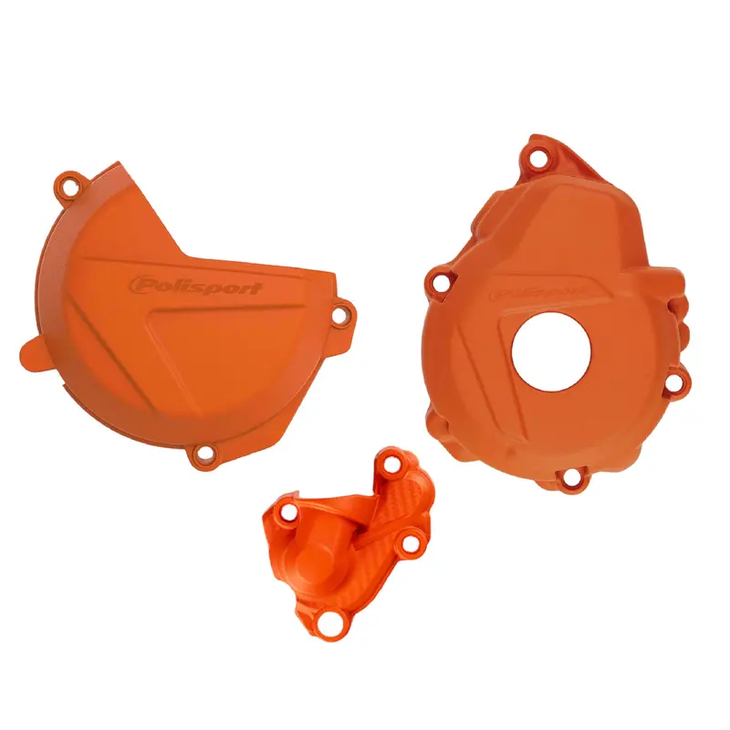 Polisport Orange Engine Cover Protection Kit For Ktm Exc-F/Xcf-W 250–350 (2017–2023) – Pa6 + Rubber O-Ring Design 1