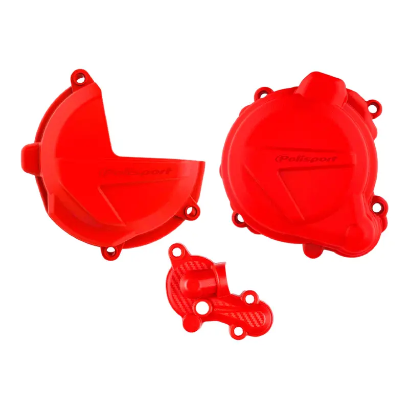Polisport Red Clutch & Ignition Cover Protector Kit For Beta Rr250/Rr300 (2018–2022) 1