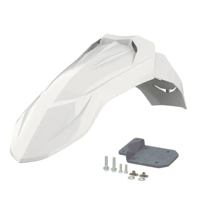 Polisport Ufx Supermoto Front Fender – White, Universal Fit For Full-Size Mx Bikes 1