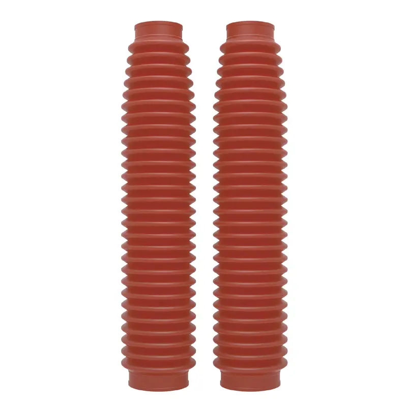 Polisport Universal Enduro Fork Boots (430 Mm) – Red Rubber-Like Pair For Mx & Off-Road Bikes 1