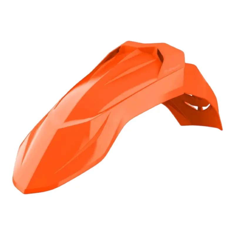 Polisport Universal Ufx Supermoto Front Fender – Vibrant Orange For Full-Size Dirt Bikes 1