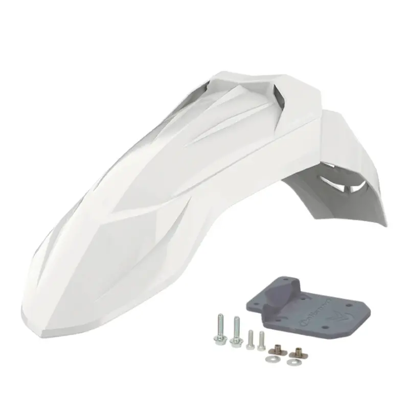 Polisport Universal Ufx Supermoto Front Fender – White, Compatible With Full-Size Off-Road Bikes 1