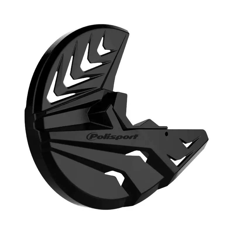 Polisport Yamaha Yz125/Yz250/Yz250F/Yz450F (2008–2024) Disc & Fork Protector – Black Polypropylene Guard With Bolt-On Installation 1