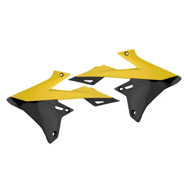 Polisport Yellow/Black Radiator Scoops For Suzuki Rmz450 (2018–2025) & Rmz250 (2019–2025) – Gloss Oem Panels, Lightweight & Crash-Resistant 1