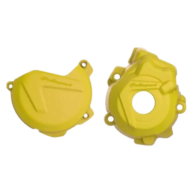 Polisport Yellow Clutch & Ignition Cover Protector For Ktm Sx-F/Xc-F 250/350 & Husqvarna Fc (2013–2015) 1