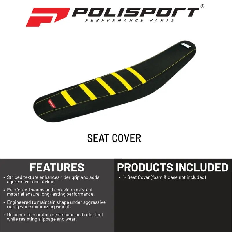 Polisport Zebra-Print Gripper Seat Cover For Husqvarna Fc/Tc/Fx/Tx (2019–2022), Fe/Te (2020–2022) – Bold Anti-Slip Vinyl Upgrade 1