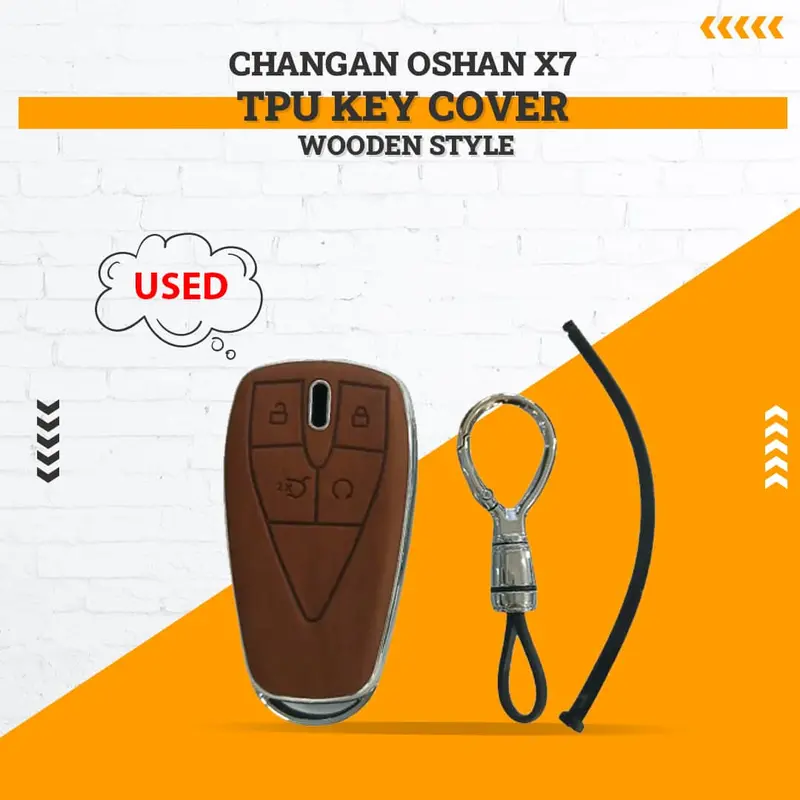 Pre-Owned Changan Oshan X7 Wooden-Texture Tpu Key Cover (2022–2025) 1