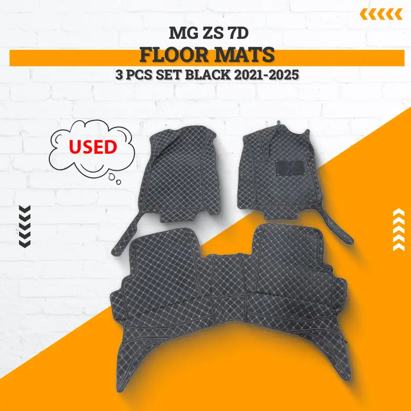 Pre-Owned Mg Zs 7-Door Floor Mat Set – Black (2020–2025, Worn Condition) 1