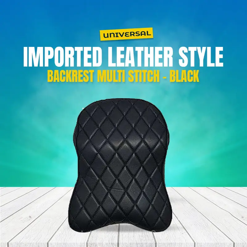Premium Leather-Style Back & Neck Support Cushion – Black Multi-Position Rest Pillow 1