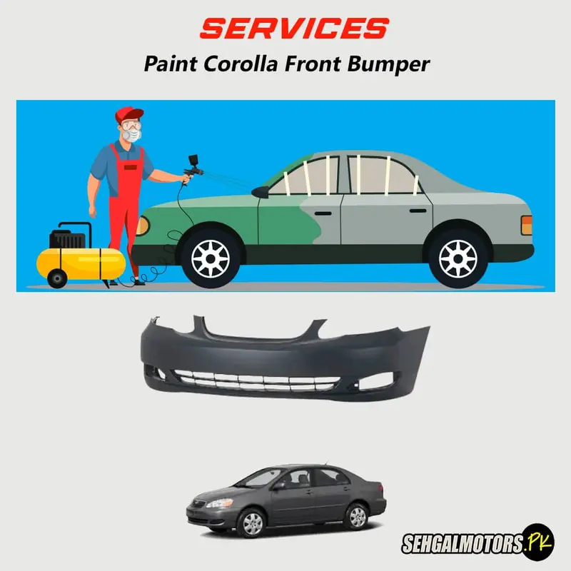 Professional Front Bumper Painting Service – Toyota Corolla Oem Finish 1