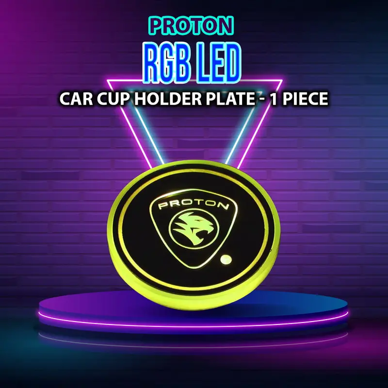 Proton Rgb Led Cup Holder Mat – Glass-Coated Disco Light Coaster (1-Piece) 1