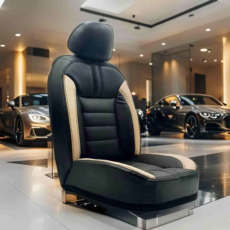 Proton X70 Black & Beige Hockey-Themed Seat Covers (2021–2025) 2