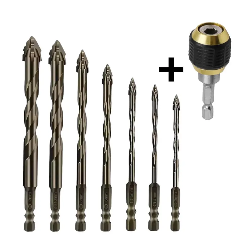 Quick-Connect Multi-Purpose Saw-Tooth Drill Bit Set 1