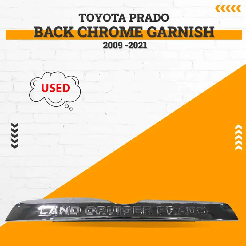 Rear Chrome Garnish For 2009–2021 Toyota Prado – Pre-Owned, Slight Imperfections 1