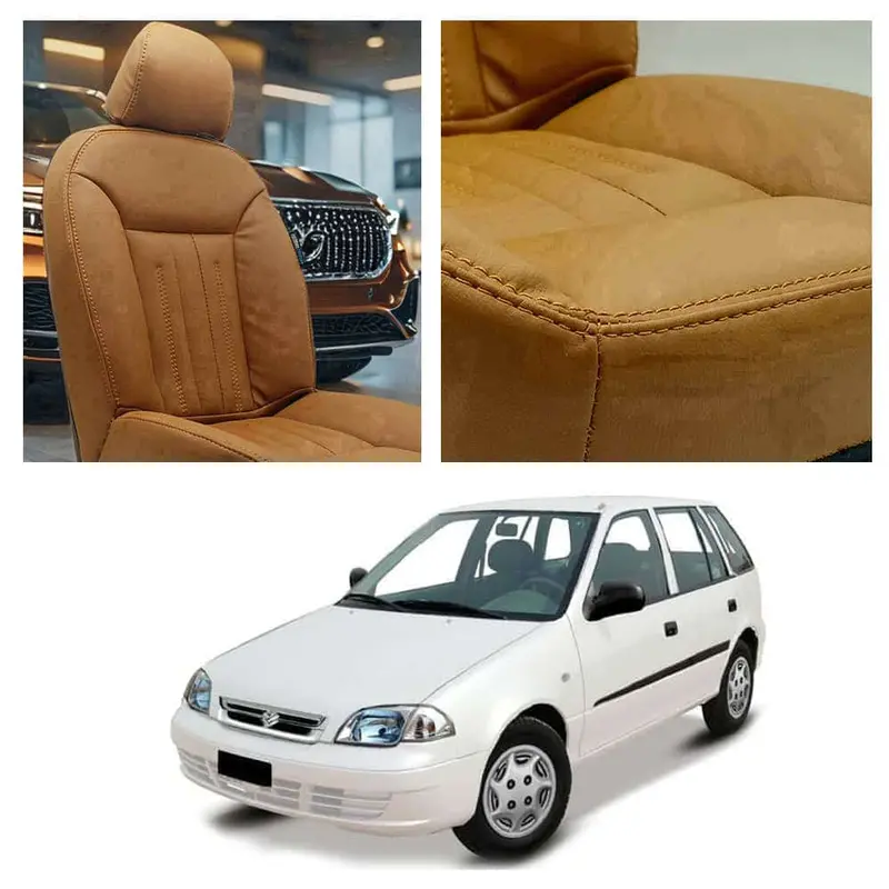 Retro Brown Audi-Design Seat Covers For 2007–2017 Suzuki Cultus 1