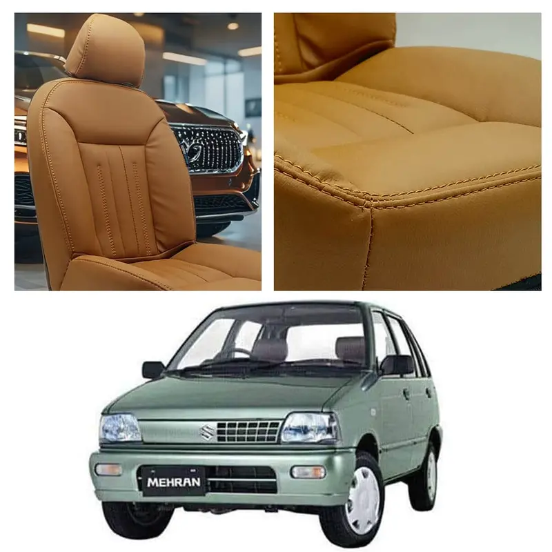 Retro-Fit Brown Audi-Inspired Seat Covers For 1988–2021 Suzuki Mehran 1