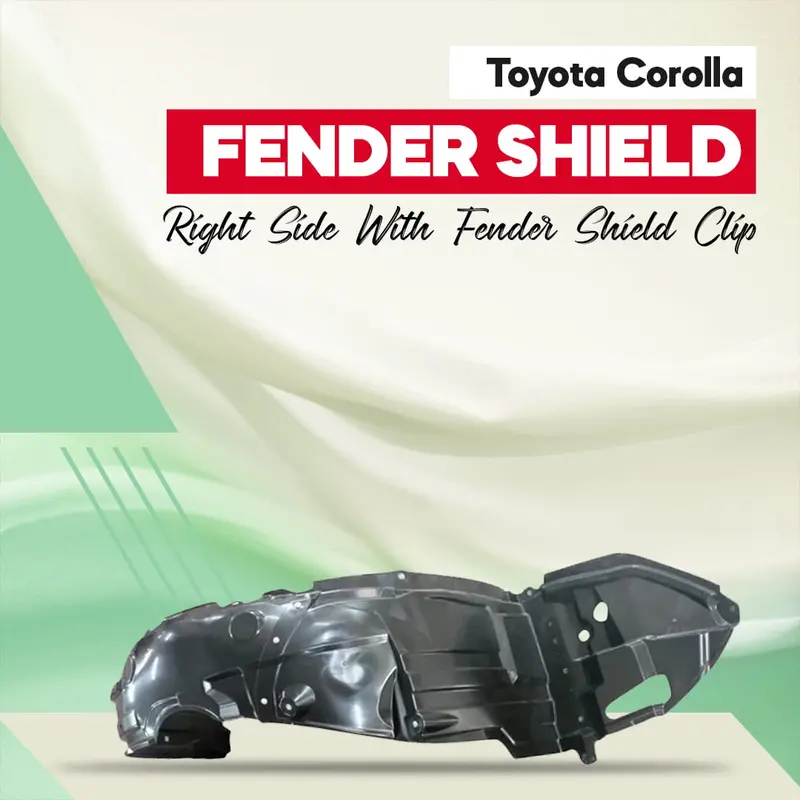 Right Fender Liner With Retaining Clips – Toyota Corolla 2015 1