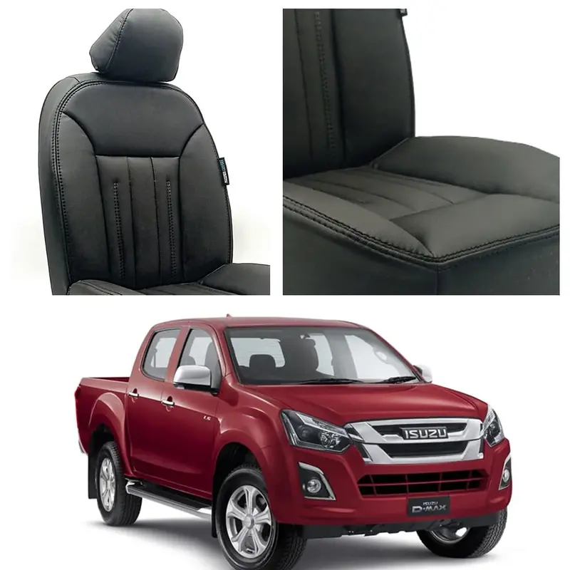 Robust Black Audi-Design Seat Covers For 2018–2021 Isuzu D-Max 1