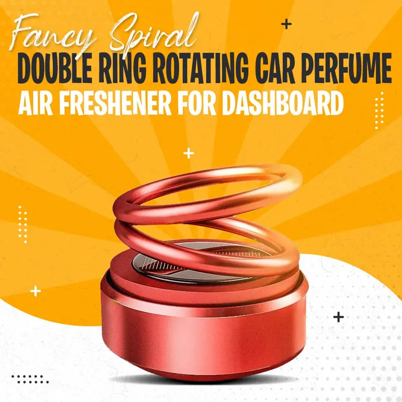Rotating Spiral Car Air Freshener – Solar-Powered Dashboard Fragrance With Optical Illusion Effect 1