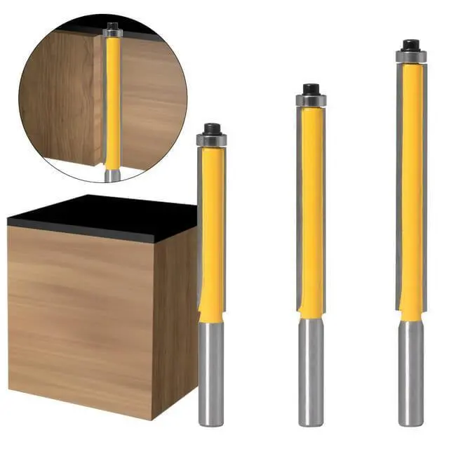 Routerlong Extended-Length 8Mm Straight Bits With Guide Bearings 1