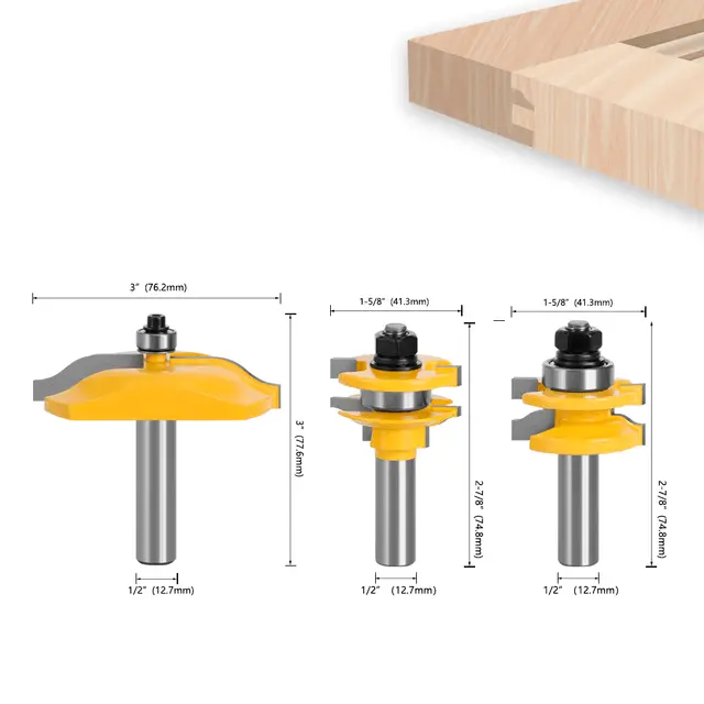 Routermax: 1/2" (12.7Mm) Industrial Router Bit Collection 1