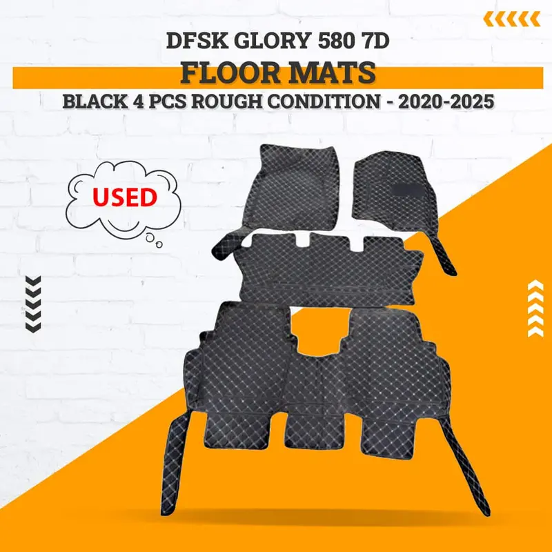 Secondhand Black 7D Floor Mats For Dfsk Glory 580 (2020–2025), 4-Piece Set 1