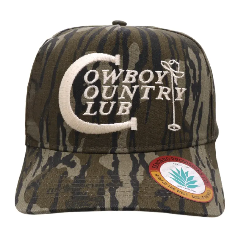 Sendero Provisions Co. Cowboy Country Club Snapback – Camo Print Cotton Twill Cap, Structured Fit, Adjustable Closure 1