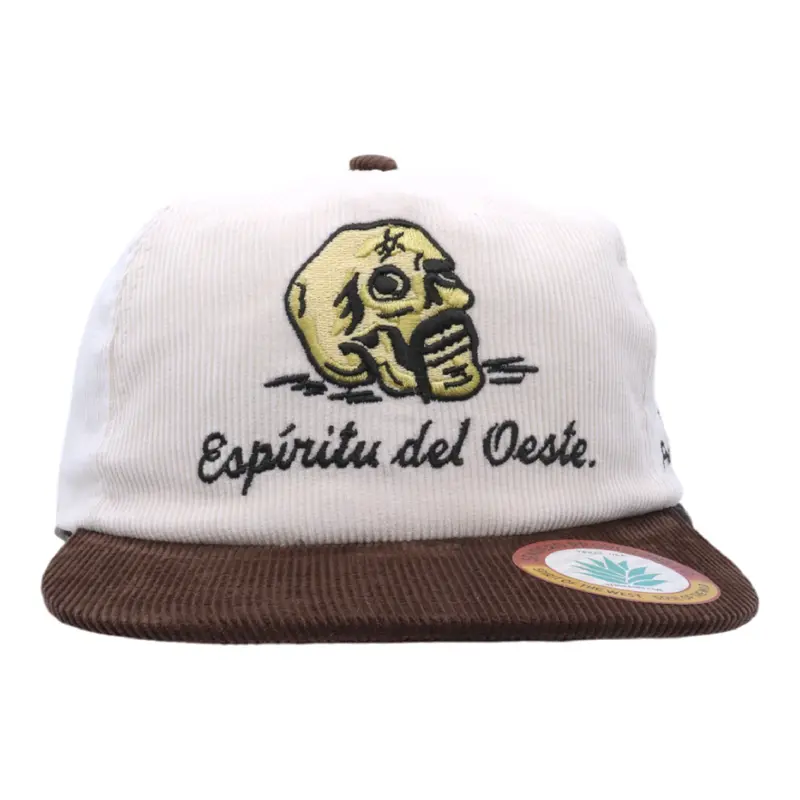 Sendero Provisions Co. Del Oeste Snapback – Cream/Brown Cotton Twill Cap, Embroidered Western Motif, Ideal For Outdoor Activities 1