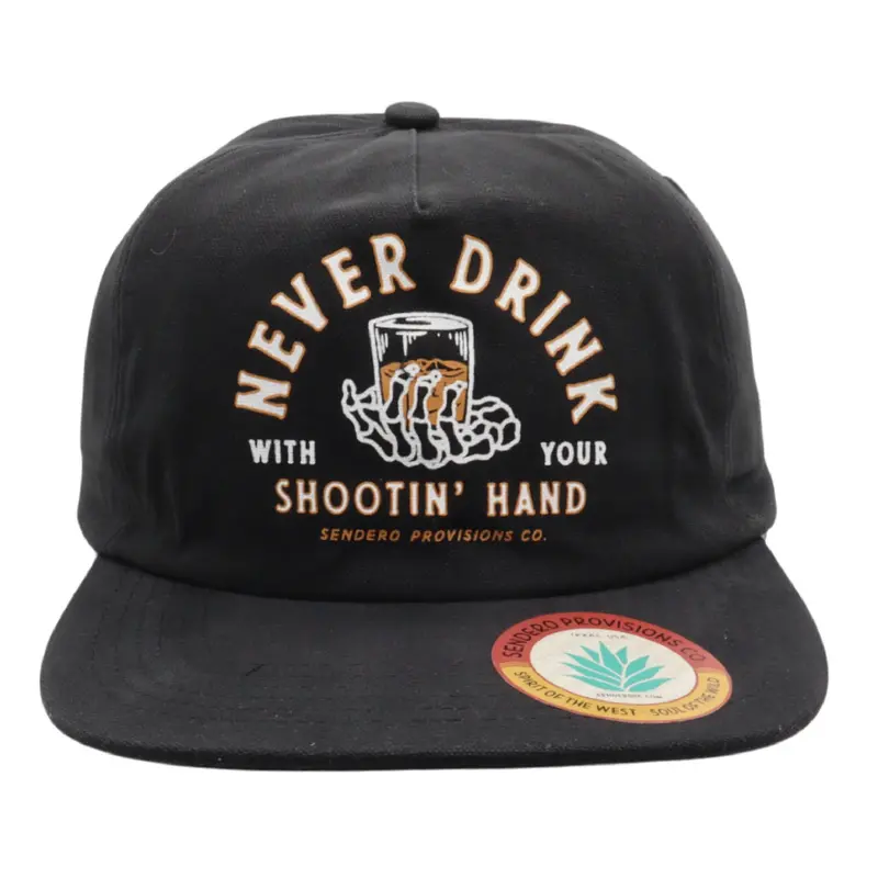 Sendero Provisions Co. Shootin’ Hand Hat – Classic Black Cotton Cap 1