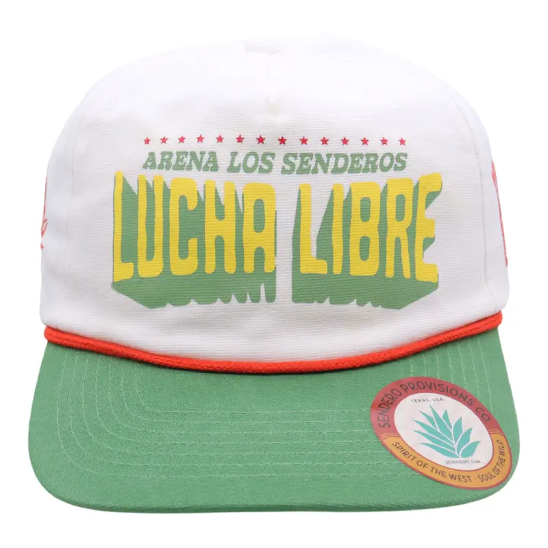 Sendero Provisions Lucha Libre White Snapback Hat – Adjustable One-Size-Fits-Most 1