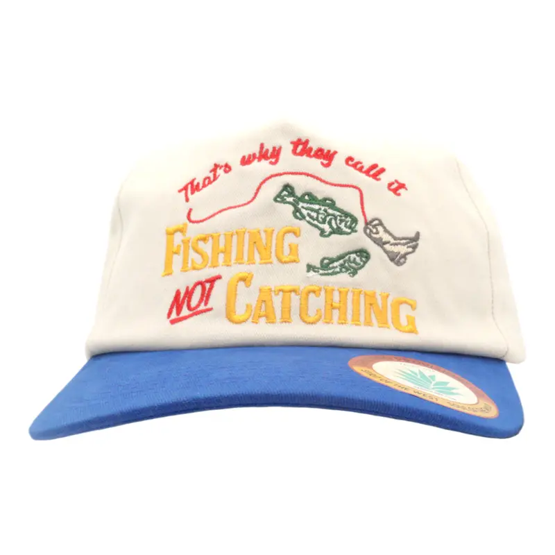 Sendero Provisions Not Catching Hat – Cotton Twill 5-Panel Snapback With Fishing-Themed Embroidery And Adjustable Fit 1