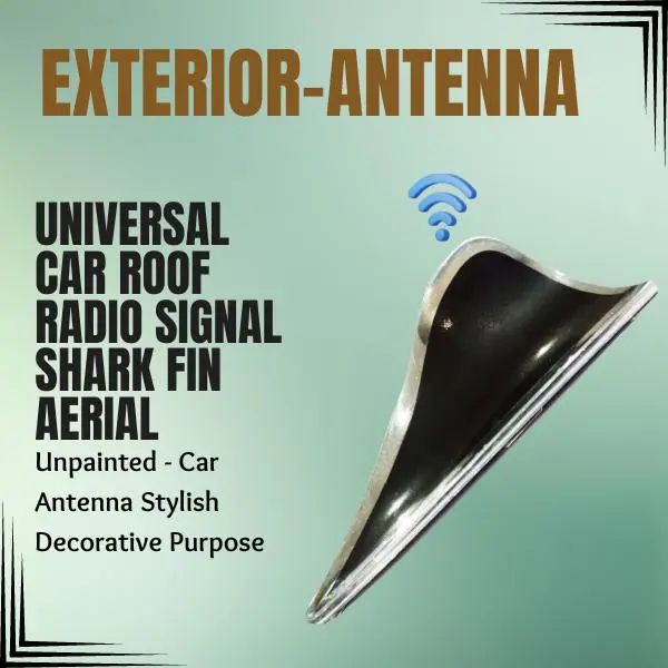 Shark Fin Antenna – Universal Unpainted Roof-Mount Signal Booster & Styling Trim 1