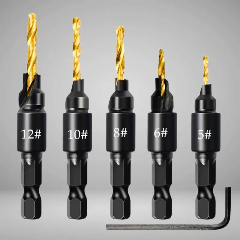 Sinkdrill Gold: Premium Countersink & Deburring Bit Kit 1